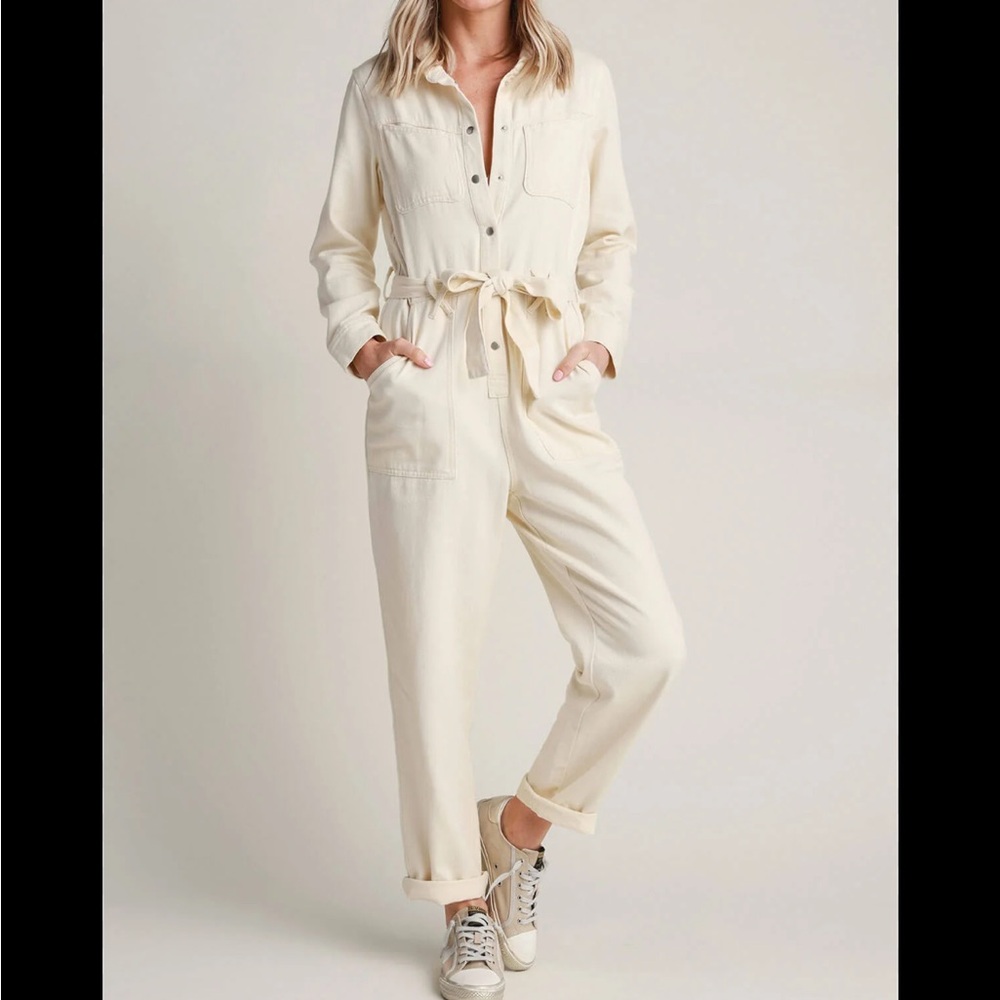 Skies Are Blue Long Sleeve Utility Jumpsuit